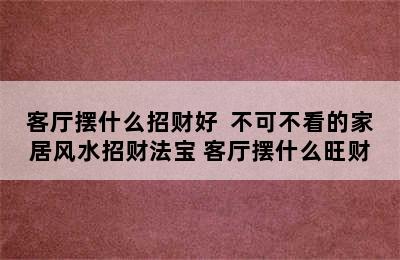 客厅摆什么招财好  不可不看的家居风水招财法宝 客厅摆什么旺财